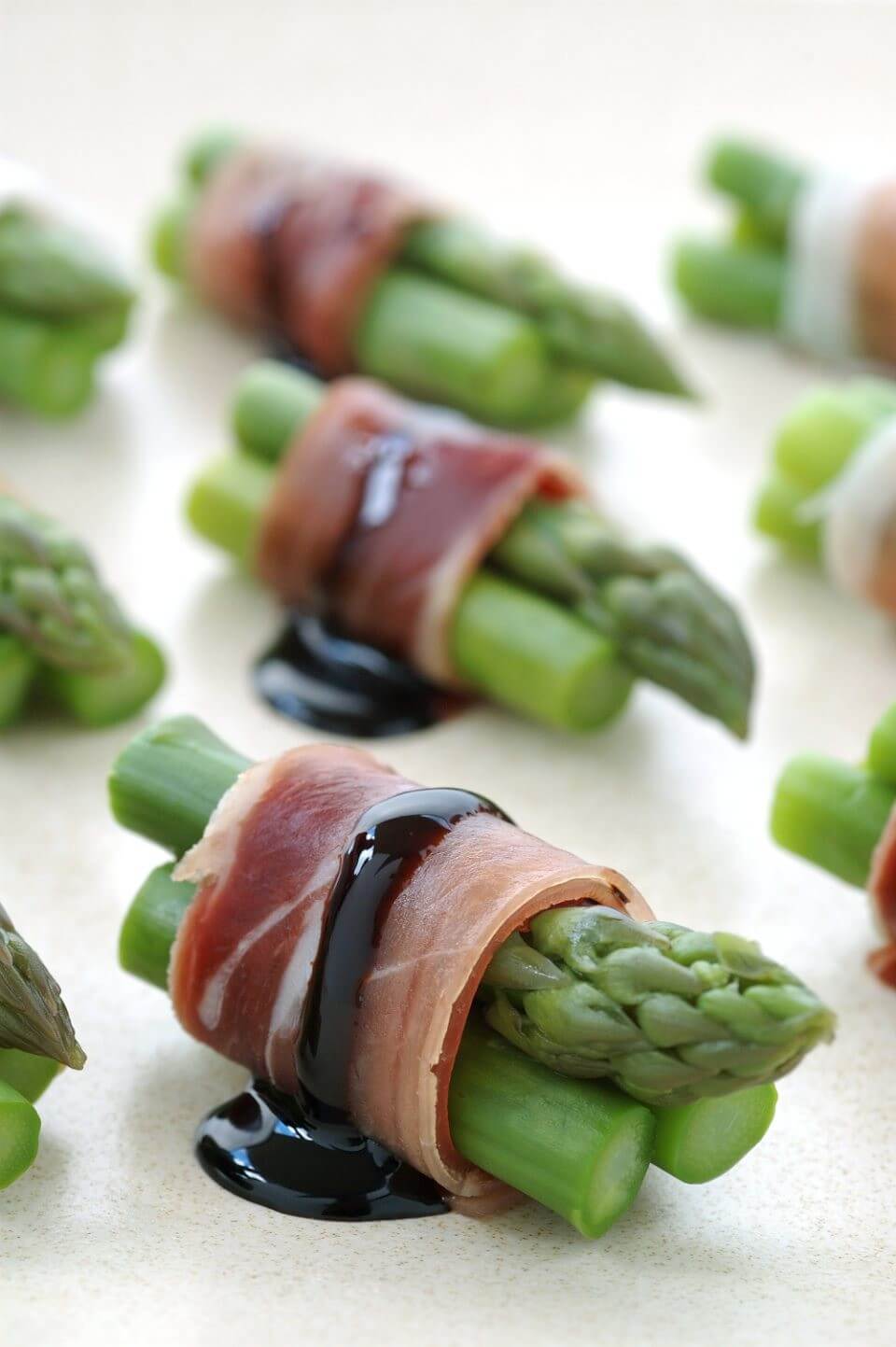 Prosciutto Wrapped Asparagus with Reduced Balsamic