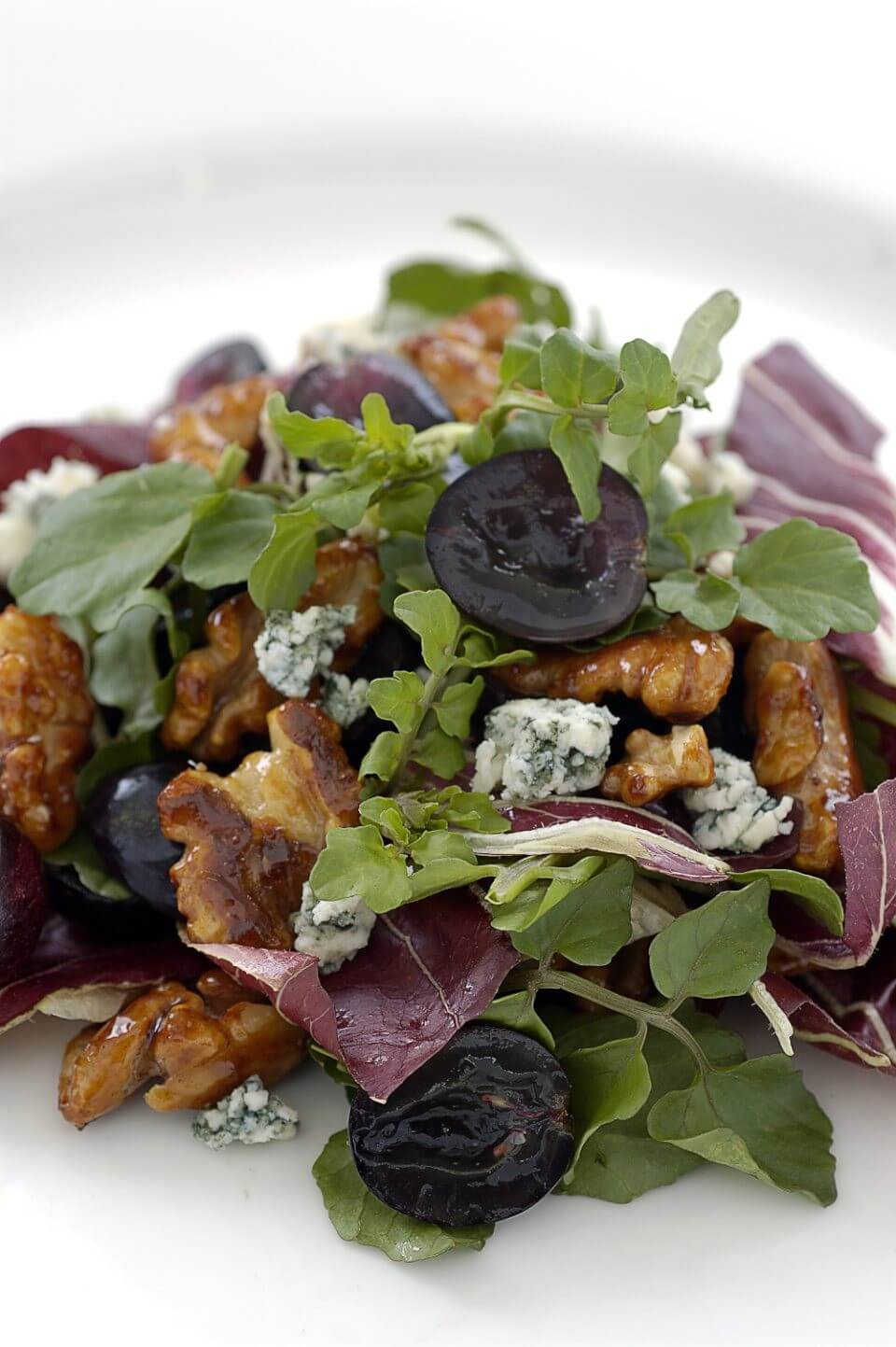 Radicchio Salad with Blue Cheese, Honeyed Walnuts and Cabernet