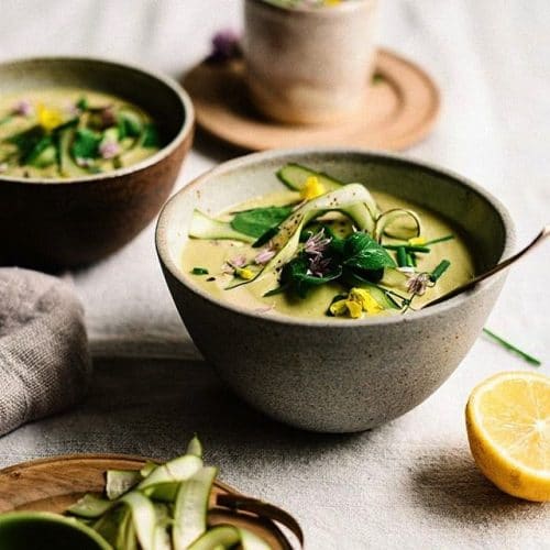 Tahini & Lemon Asparagus Soup