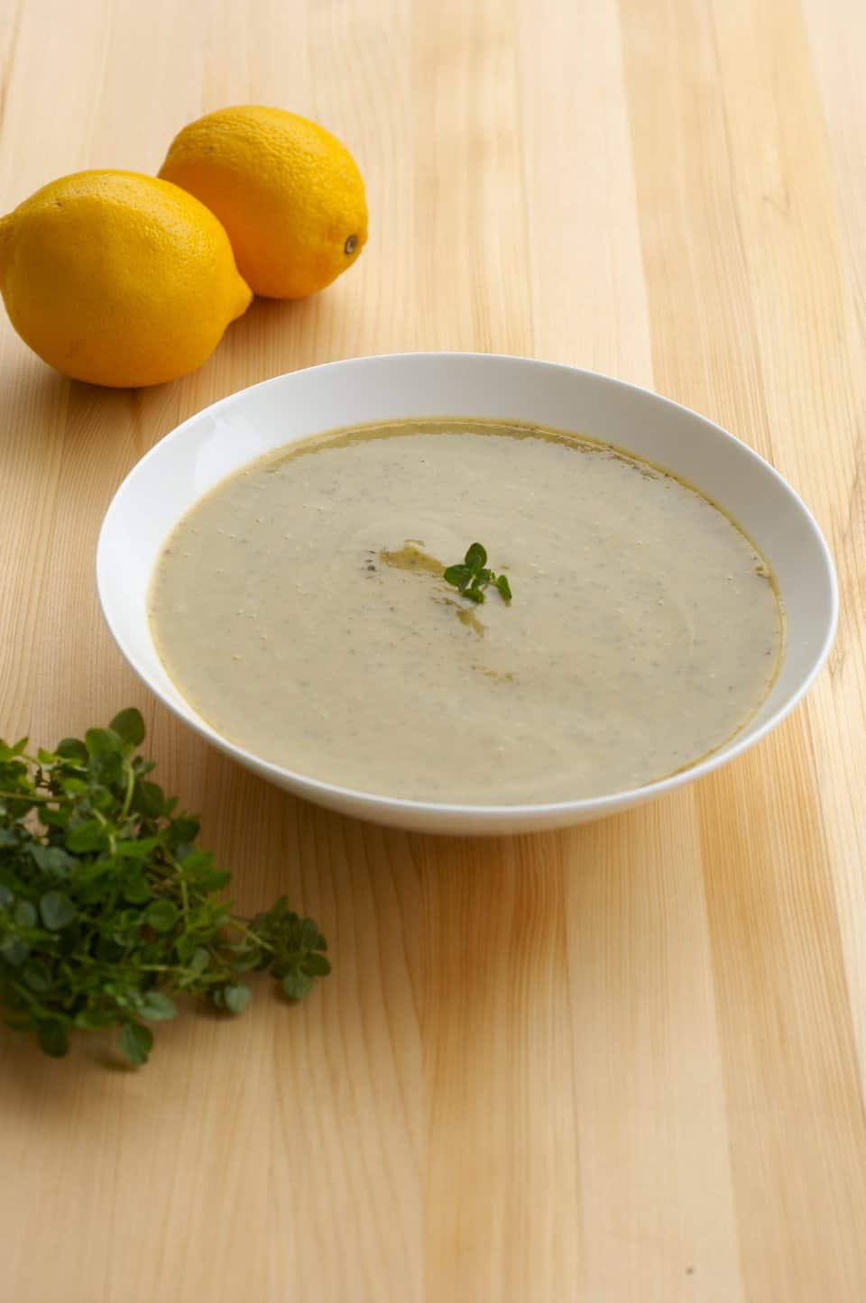 ZUCCHINI Soup with lemon thyme and ginger