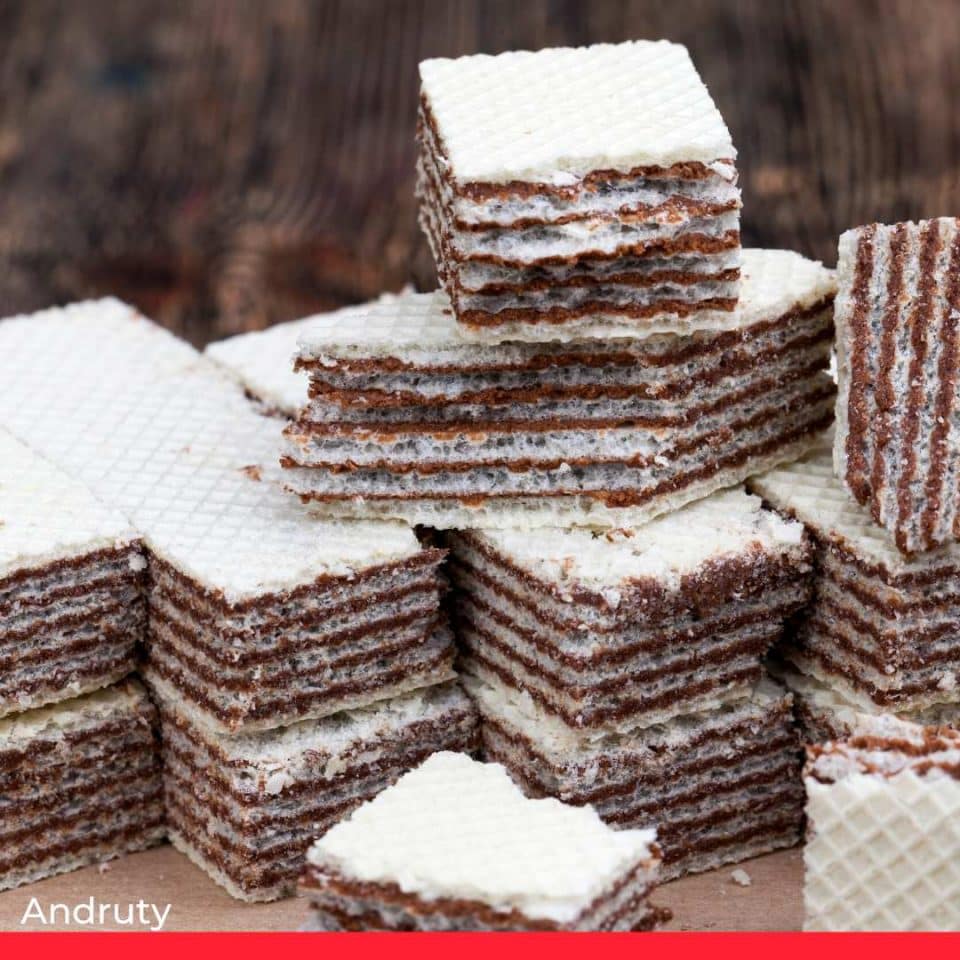 Andruty or chocolate-filled wafers