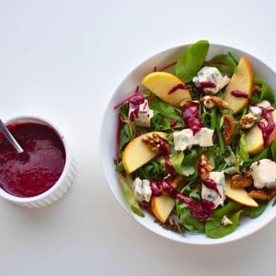 Apple Gorgonzola Salad with Blackberry Vinaigrette