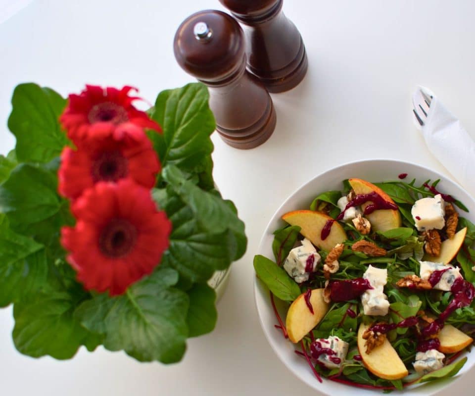 Apple Walnut and Gorgonzola Salad