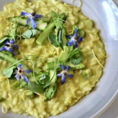 Asparagus Risotto with Prosecco