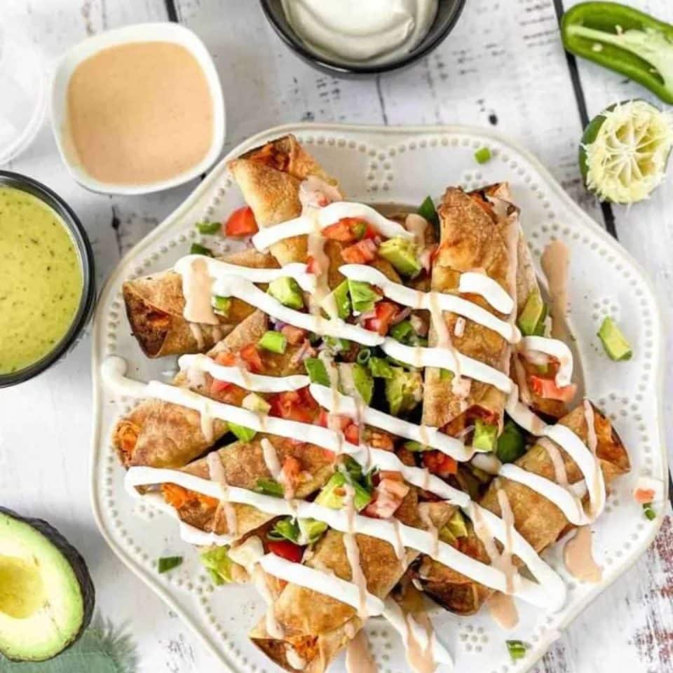 Baked Chicken Taquito Nachos