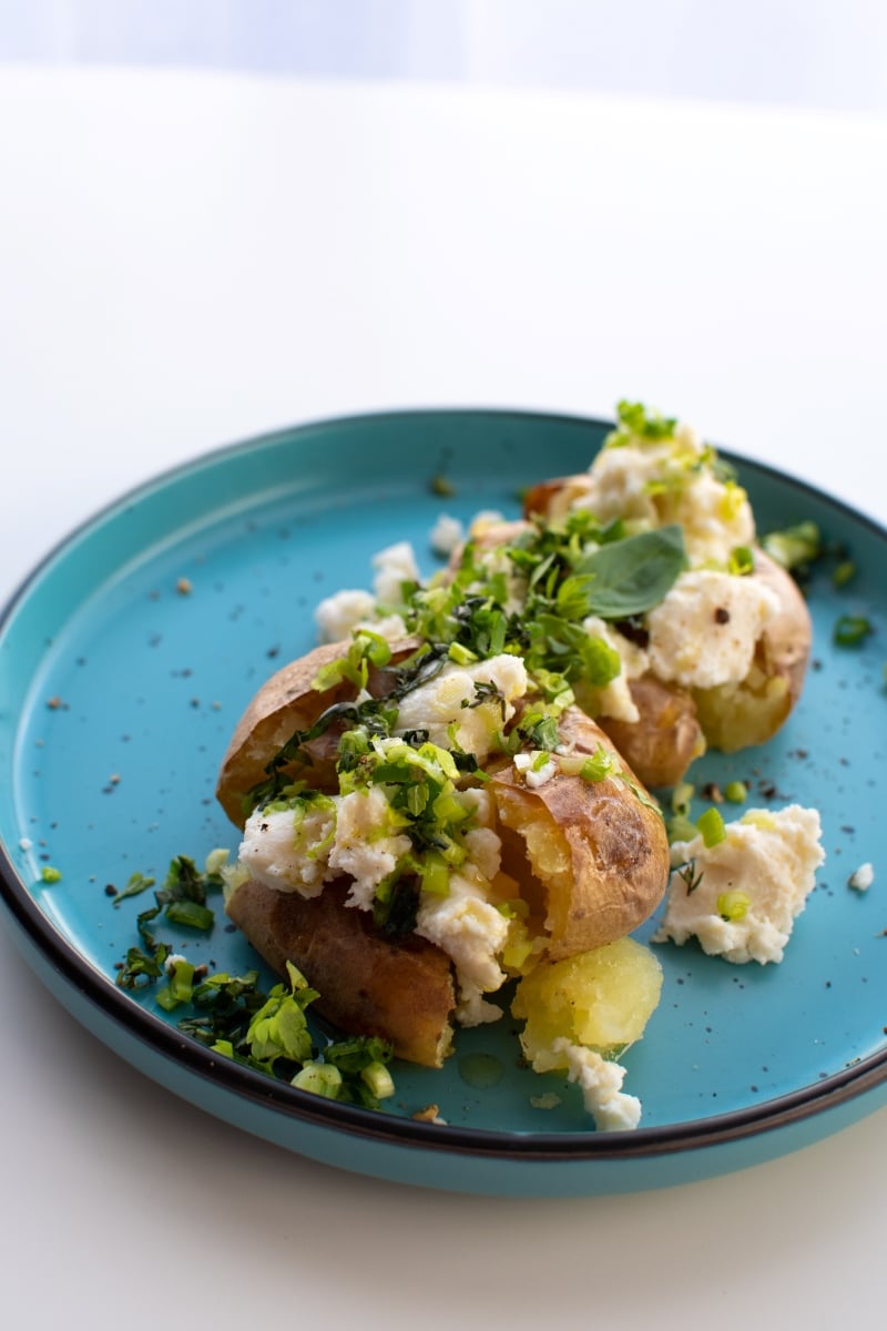 Baked New Potatoes w/ Herbs and Mature Cheese