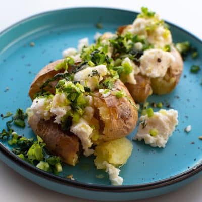 Baked New Potatoes w Herbs and Mature Cheese