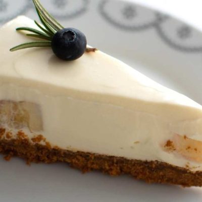 Blueberry banana cheesecake