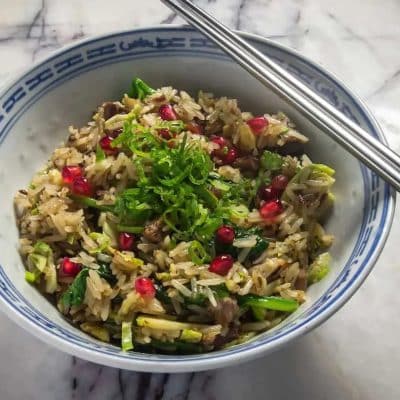 Brisket Fried Rice with Brussels Sprouts