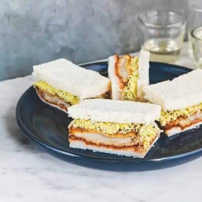 Chicken Katsu Sandwiches with Shaved Cabbage Salad