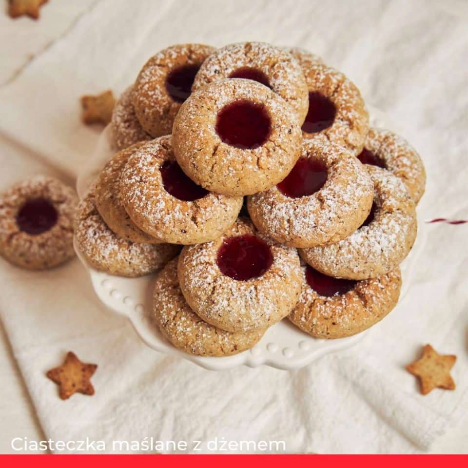 Ciasteczka maślane z dżemem or jam-filled butter cookies