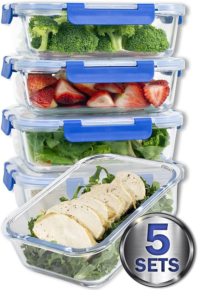 Colibrox Glass Meal Prep Containers