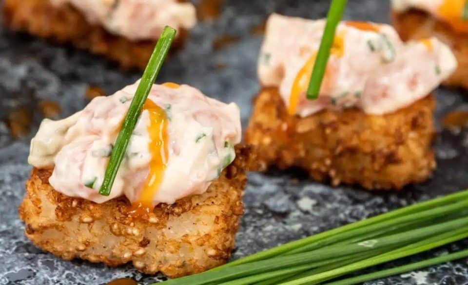 Crispy Rice With Creamy Salmon Tartare