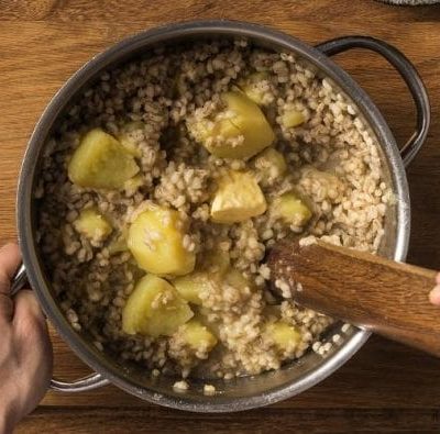 Mulgipuder - Estonian Potatoes and Groats Mash with Smoked Pork