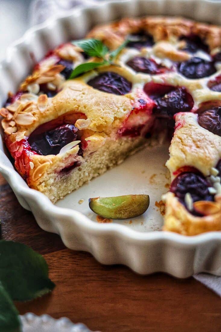 Fluffy Vegan Plum Tart