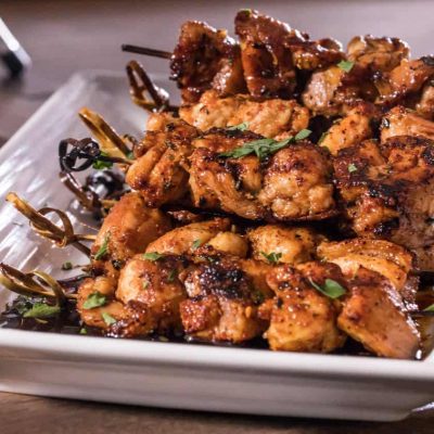 Grilled Chicken Thigh Skewers by Chef Rick Gresh