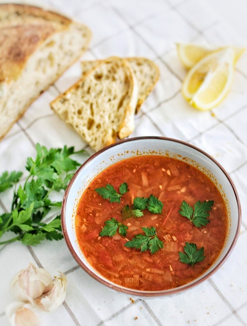 Harira: Moroccan Chickpea & Tomato Soup