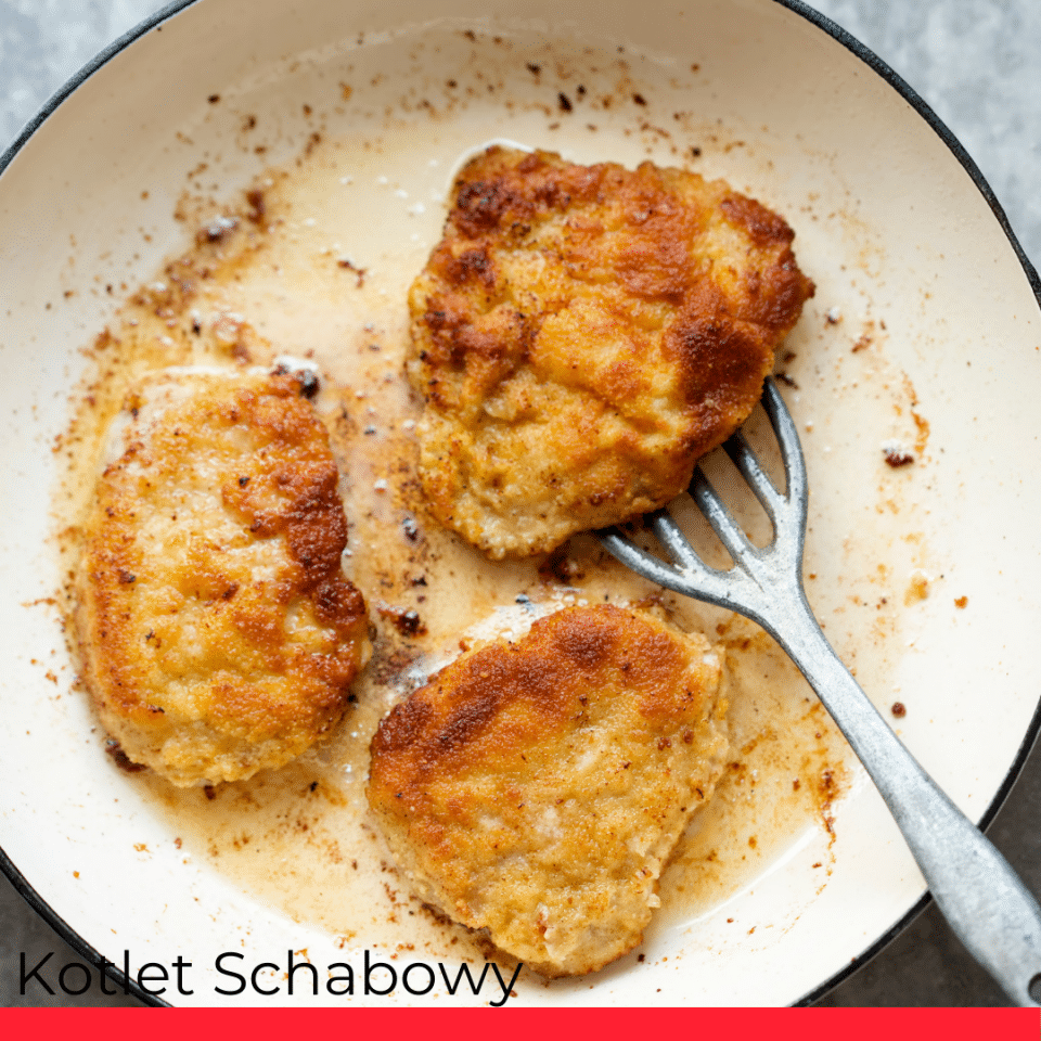 KOTLET SCHABOWY (breaded and fried pork chop)