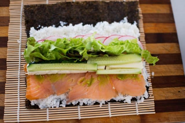 Kimbap with Smoked Salmon