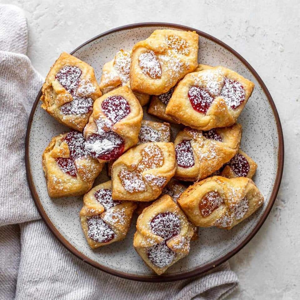 Kołaczki or cream cheese cookies