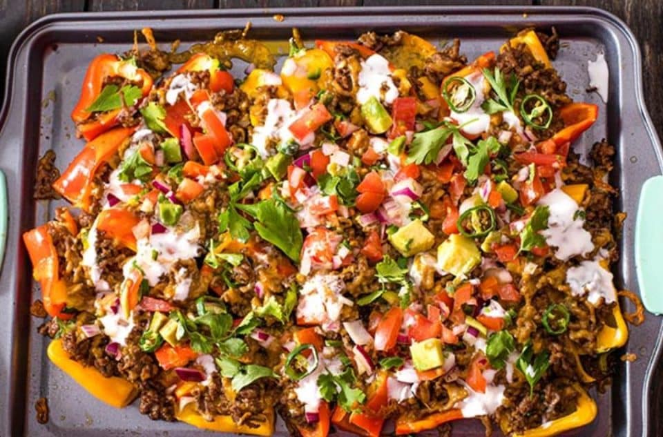 Low Carb Nachos with Mini Peppers