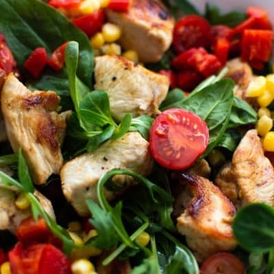 Marinated Grilled Chicken and Baked Pepper Salad 