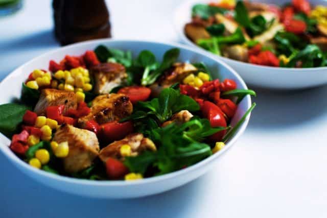 Marinated Grilled Chicken and Baked Pepper Salad