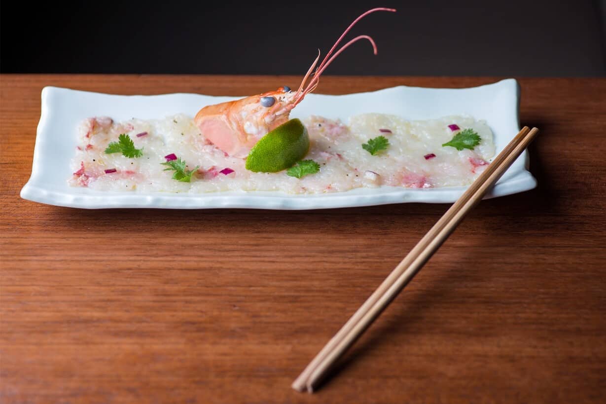 LANGOUSTINE CARPACCIO WITH CITRUS DRESSING