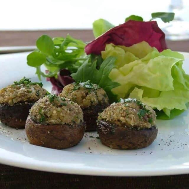 Parmesan and Thyme Stuffed Mushroom Caps