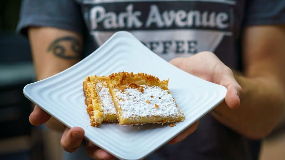 Park Avenue Coffee’s classic gooey butter cake.