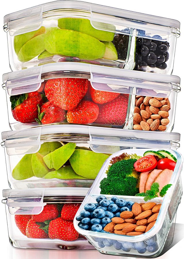 Prep Naturals Glass Meal Prep Containers