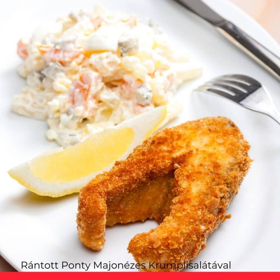 Fried Carp and Potato Salad with Tartar Sauce