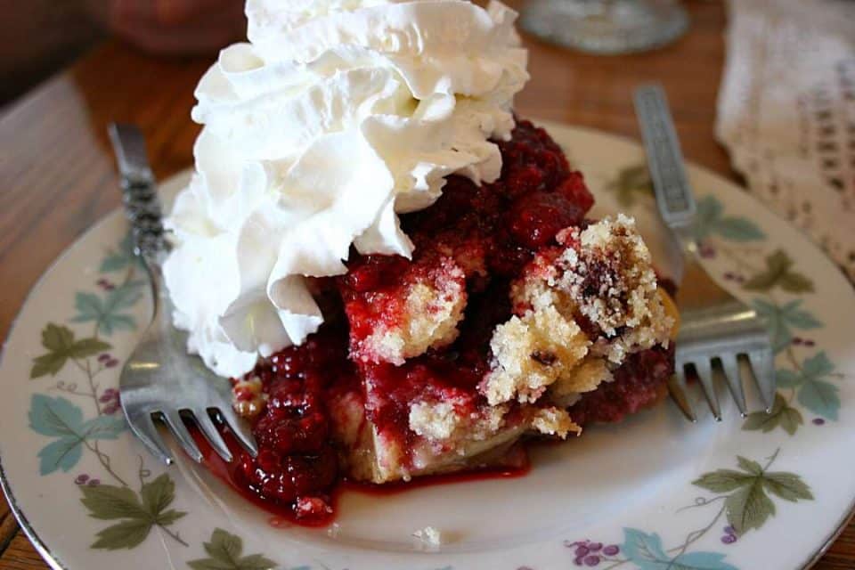  Raspberry bread pudding