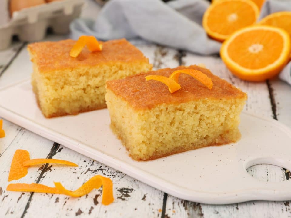 Revani - Greek Orange Cake with Orange Syrup