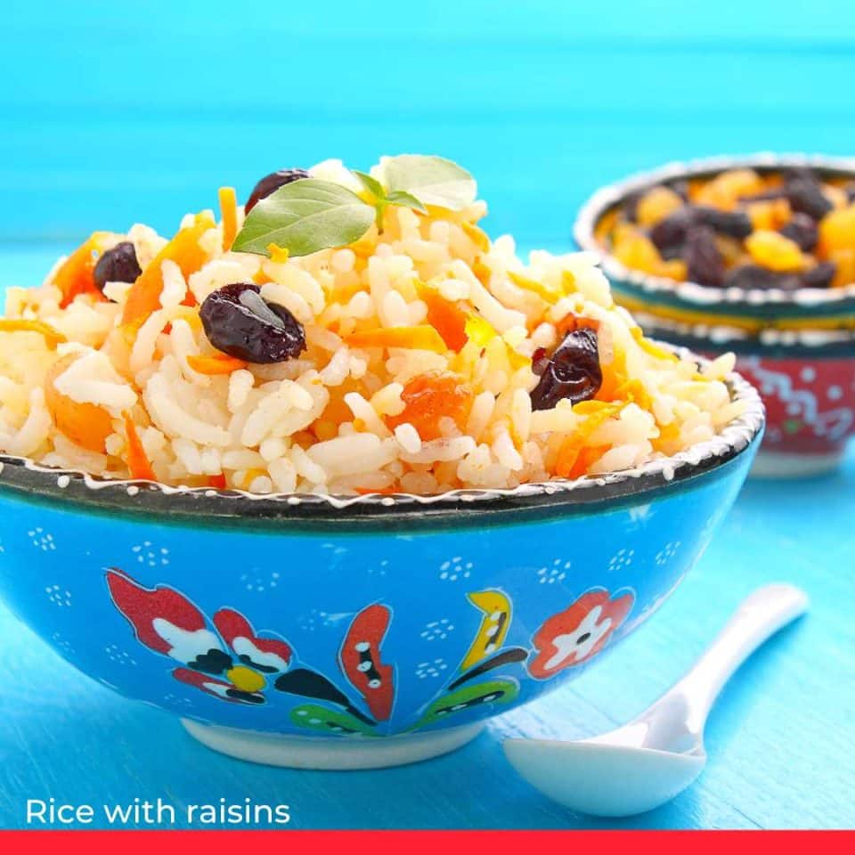 Rice with raisins