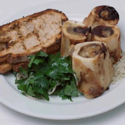 Roasted Bone Marrow with Parsley Salad