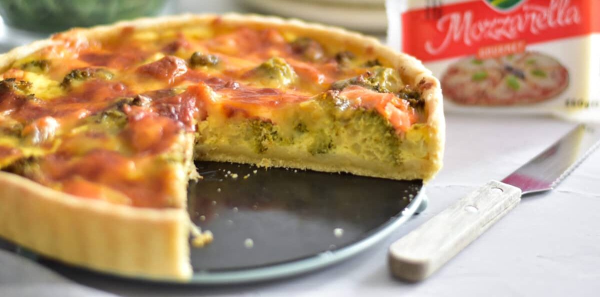 Salmon and Broccoli Quiche