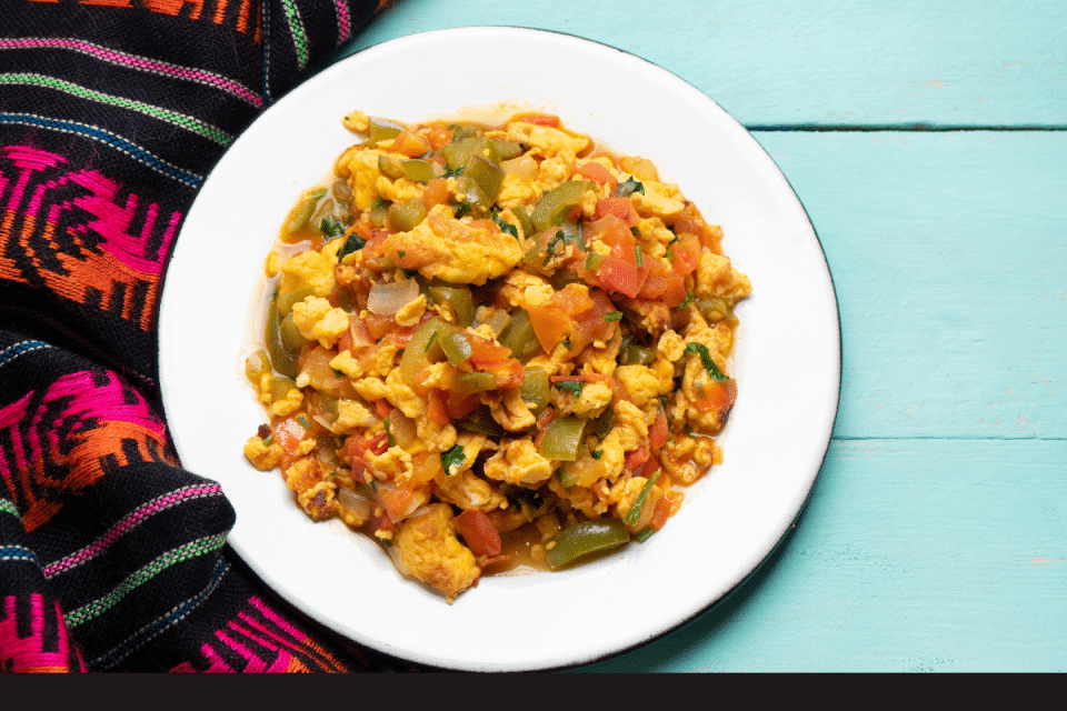 Scrambled eggs “a la Mexicana”