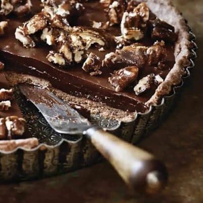 Sea-Salted Chocolate & Pecan Tart