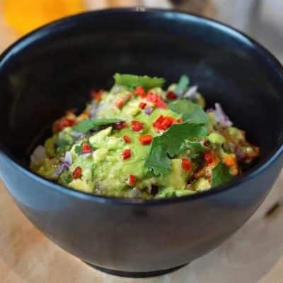 Smashed Avocados with Sweet Potato Chips