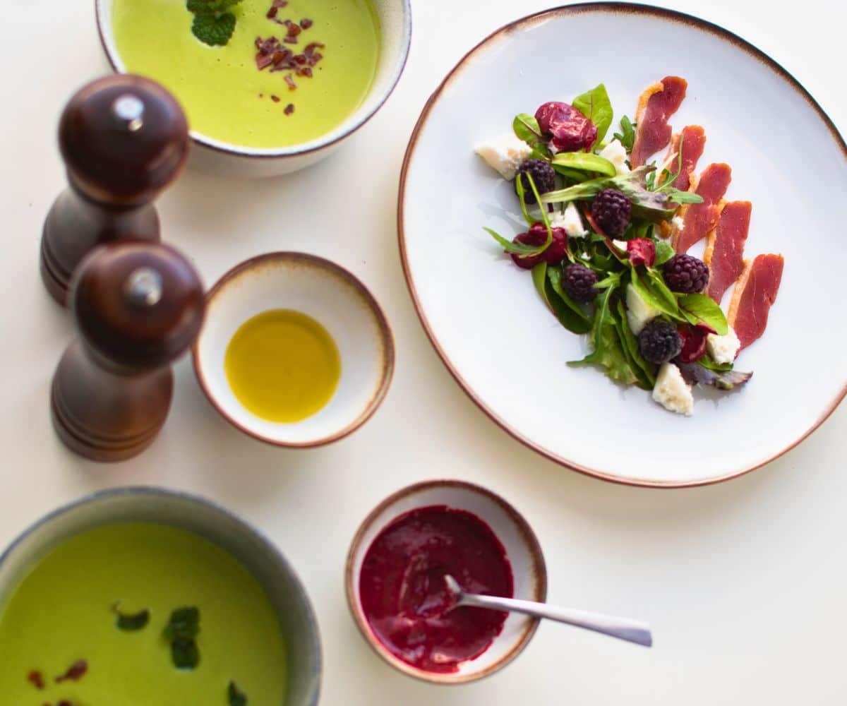 Smoked Duck Breast Salad with Blackberry