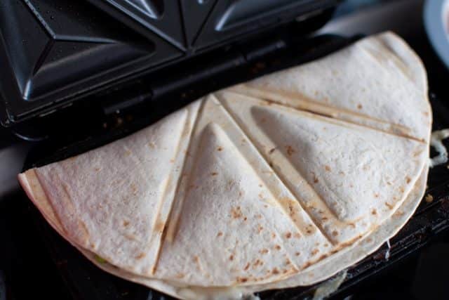 Spicy Sausage Sandwich Maker Quesadilla