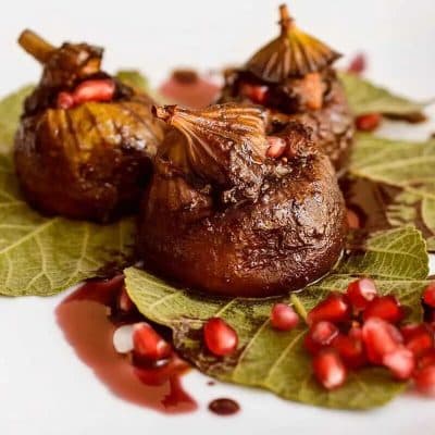 Stuffed Figs with Chicken & Tamarind Sauce