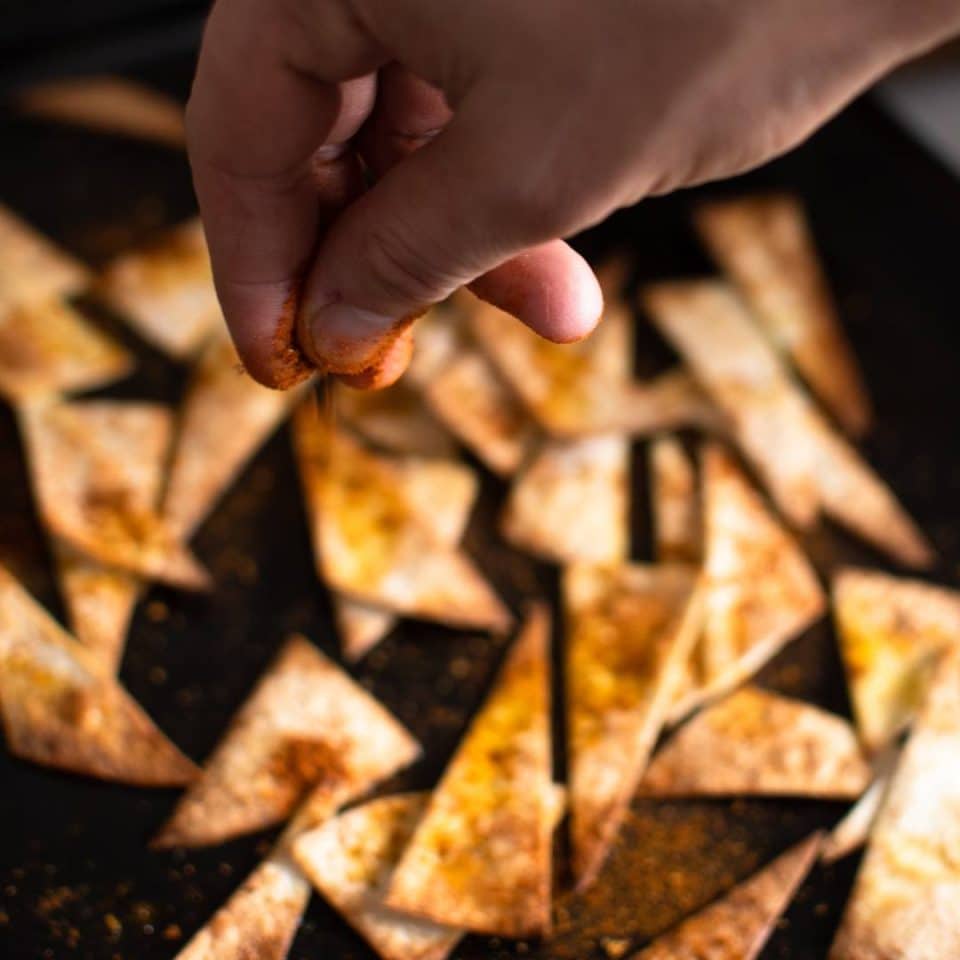 Baked Tortilla with Cajun spice - directions