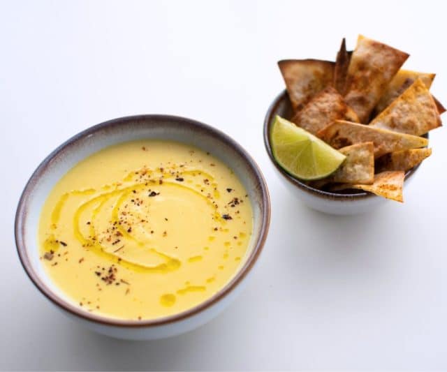 Sweetcorn Soup with Lime and Chili