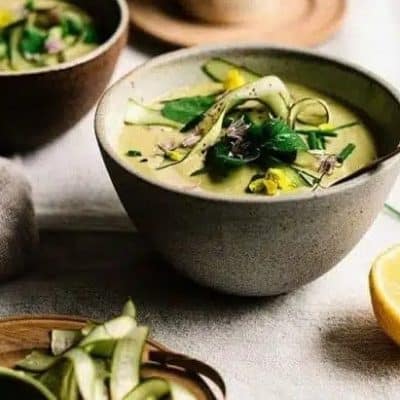 Tahini & Lemon Asparagus Soup