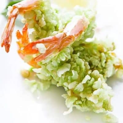 Vietnamese Green Rice Fried Prawn