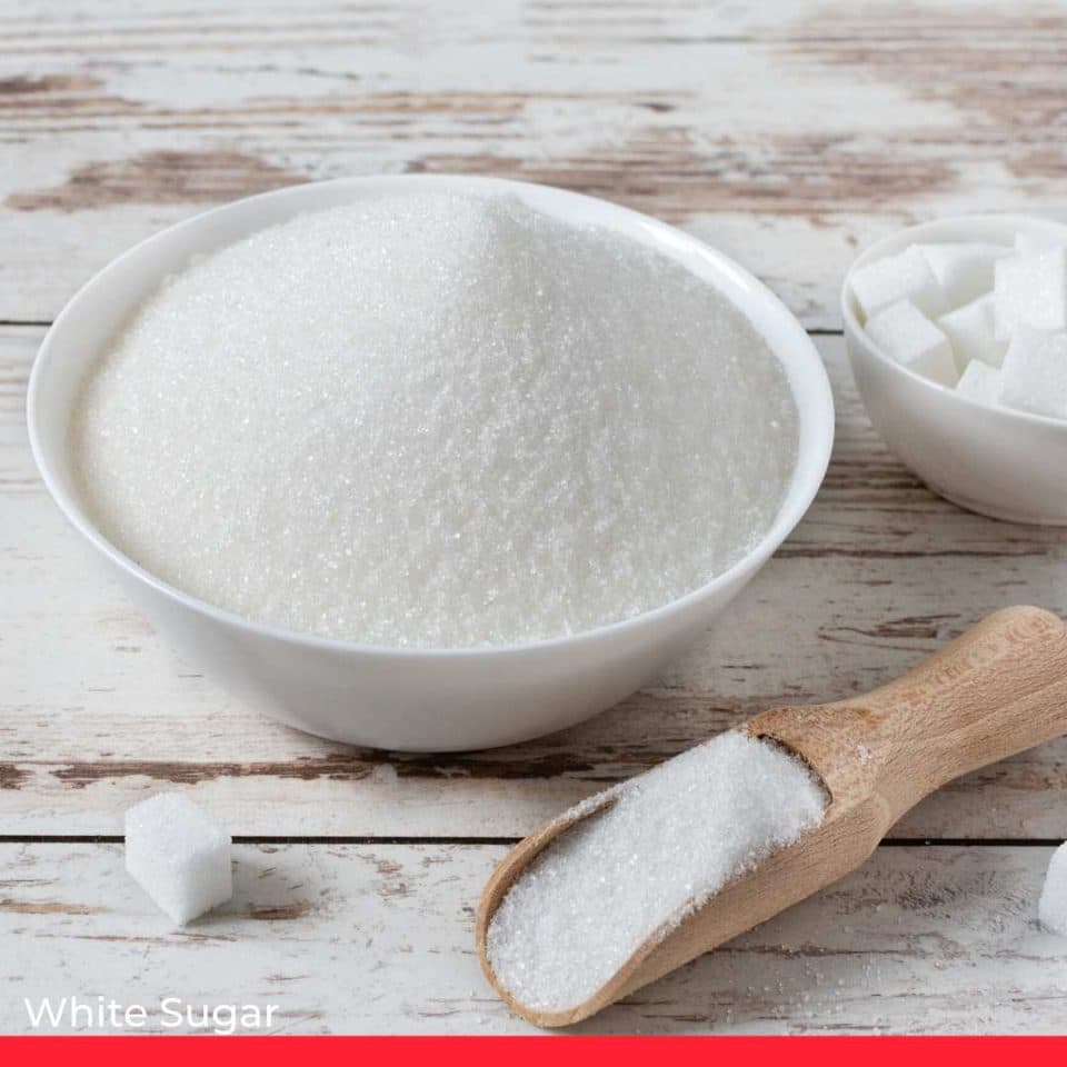 White Sugar (with or without molasses)