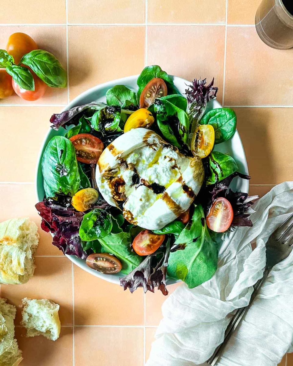 Burrata Salad with Balsamic Glaze