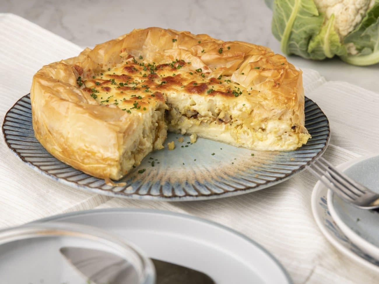 Greek cauliflower pie